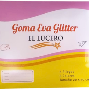 Sobre Goma Eva con Glitter